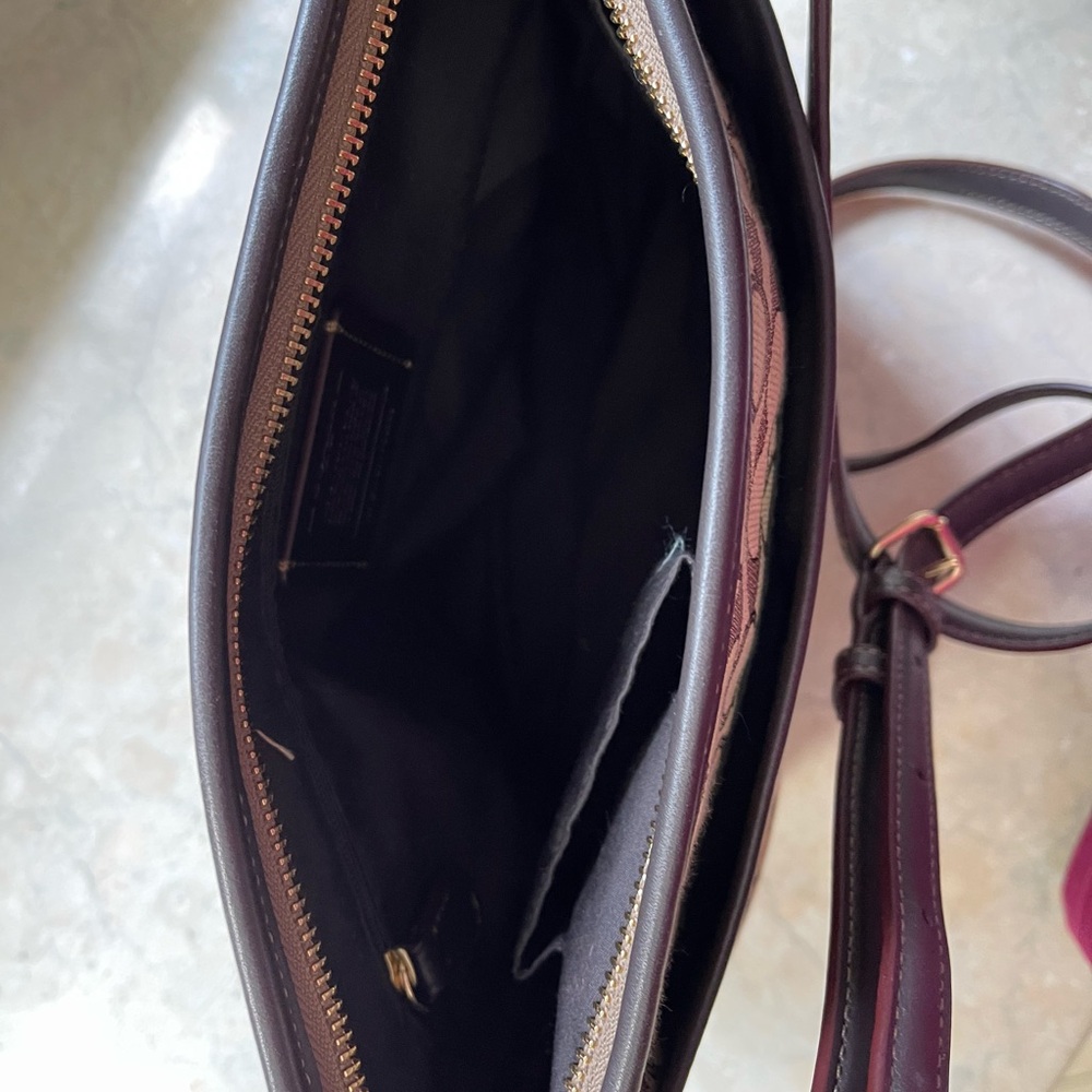 Coach Brown Monogram Crossbody Bag - Picture 3 of 5